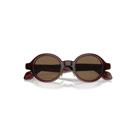 New GIORGIO ARMANI Brown Round AR8205 6062/73 Sunglasses Women - Picture 4 of 6